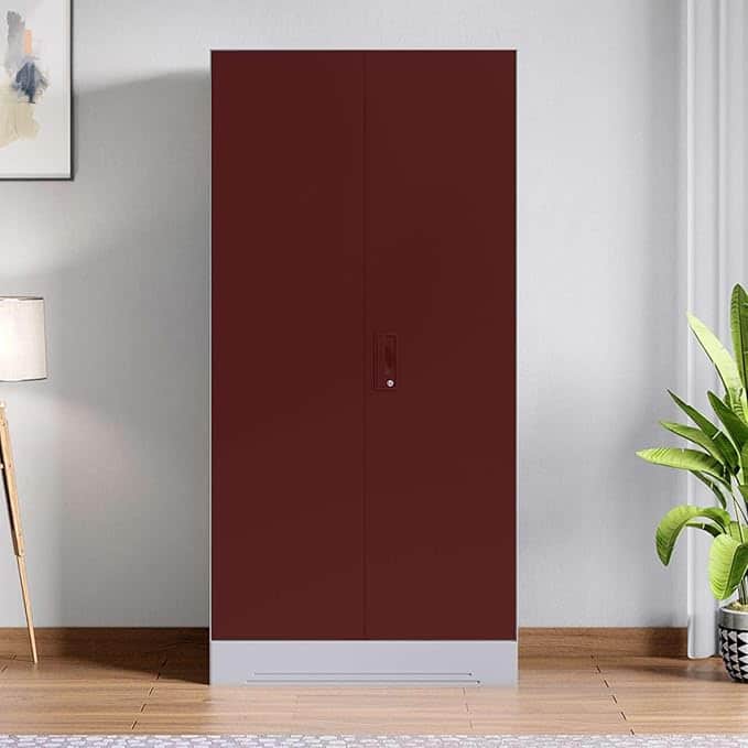 Best Godrej Almirah 2 Door Steel Wardrobes in India (2025) - Premium CRCA Steel Cupboards Review 5 Godrej Slimline russet brown steel almirah